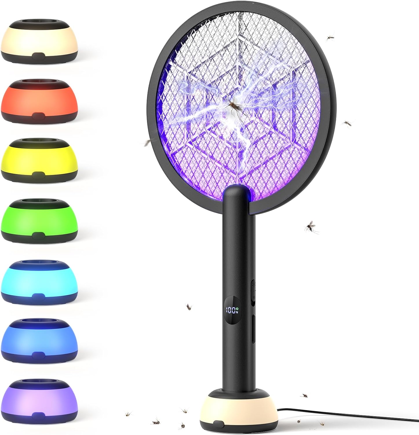 YISSVIC Electric Insect Racket, 1800mAh Mosquito Racket, 4000V Fly