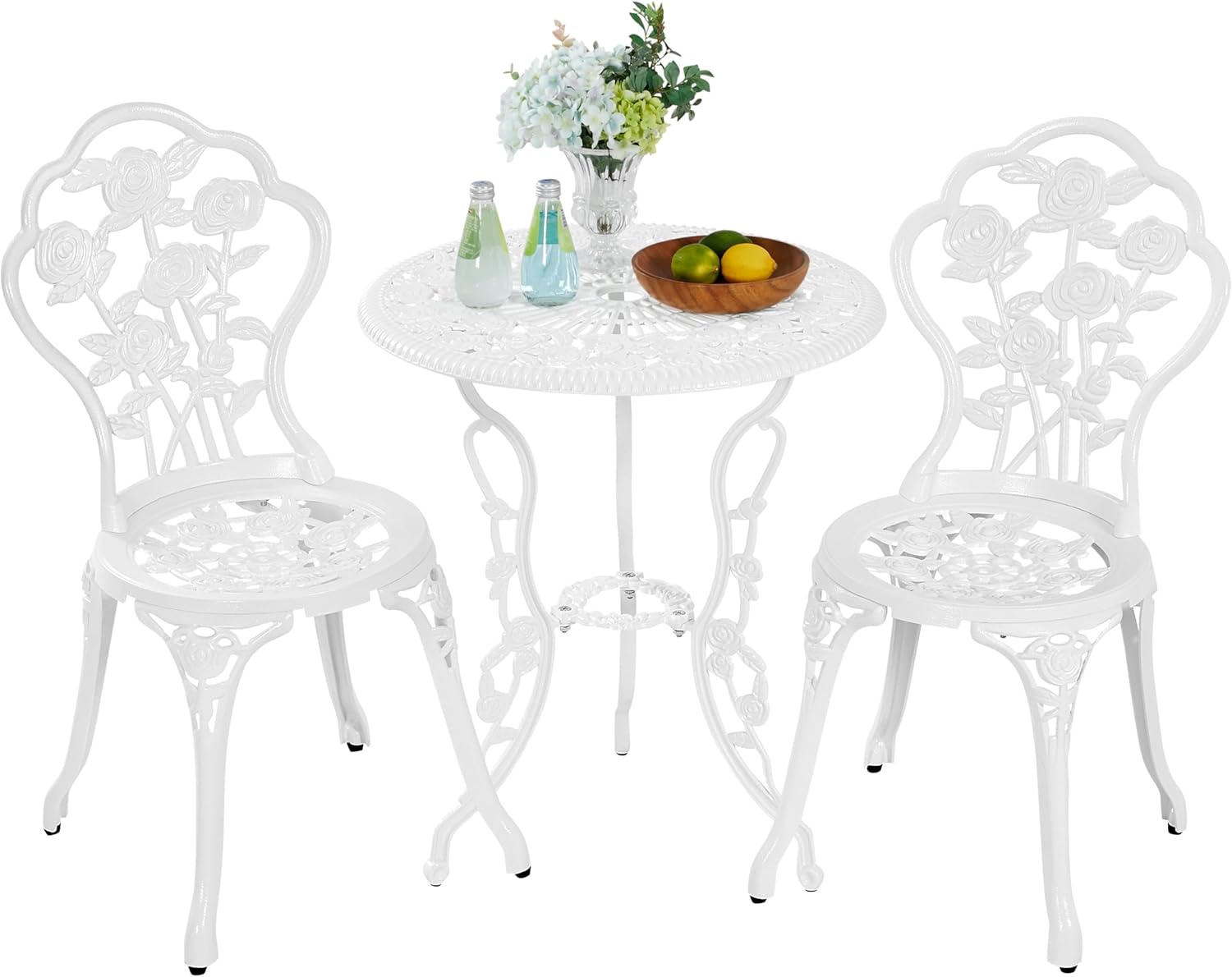 Yaheetech 3-Piece Garden Table and Chairs Set with 2 Chairs Bistro