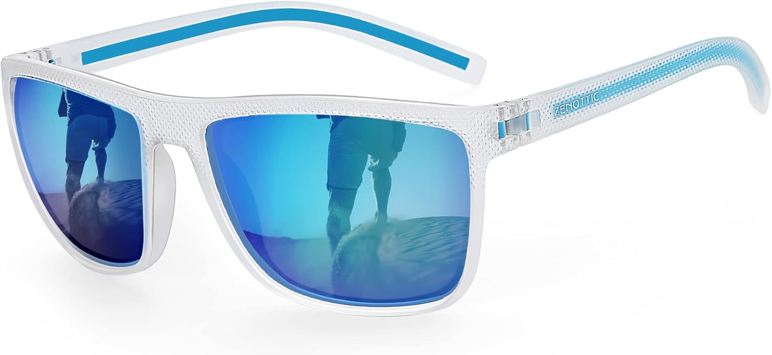 ZENOTTIC Polarized Sunglasses Men Lightweight TR90 Frame UV400