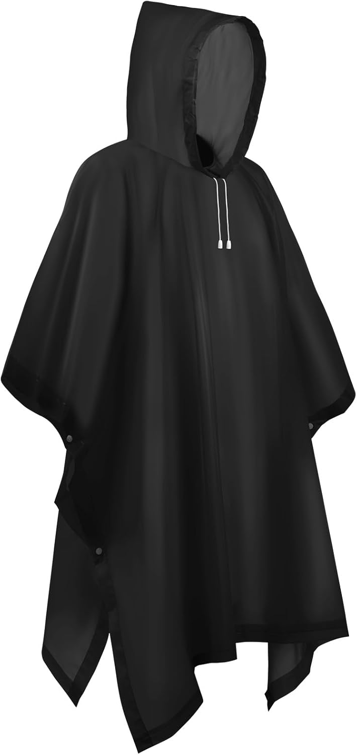 flintronic Poncho EVA Reusable Rain Poncho, Portable Raincoat with