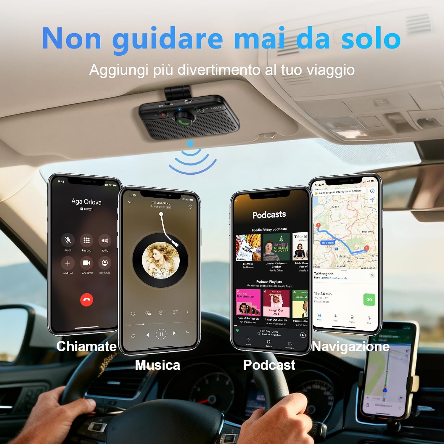 1789510161_Kit-vivavoce-per-auto-Bluetooth-6.0-1Mii-con-assistente-vocale-Siri.jpg 1789510161 Kit vivavoce per auto Bluetooth 6.0 1Mii con assistente vocale Siri