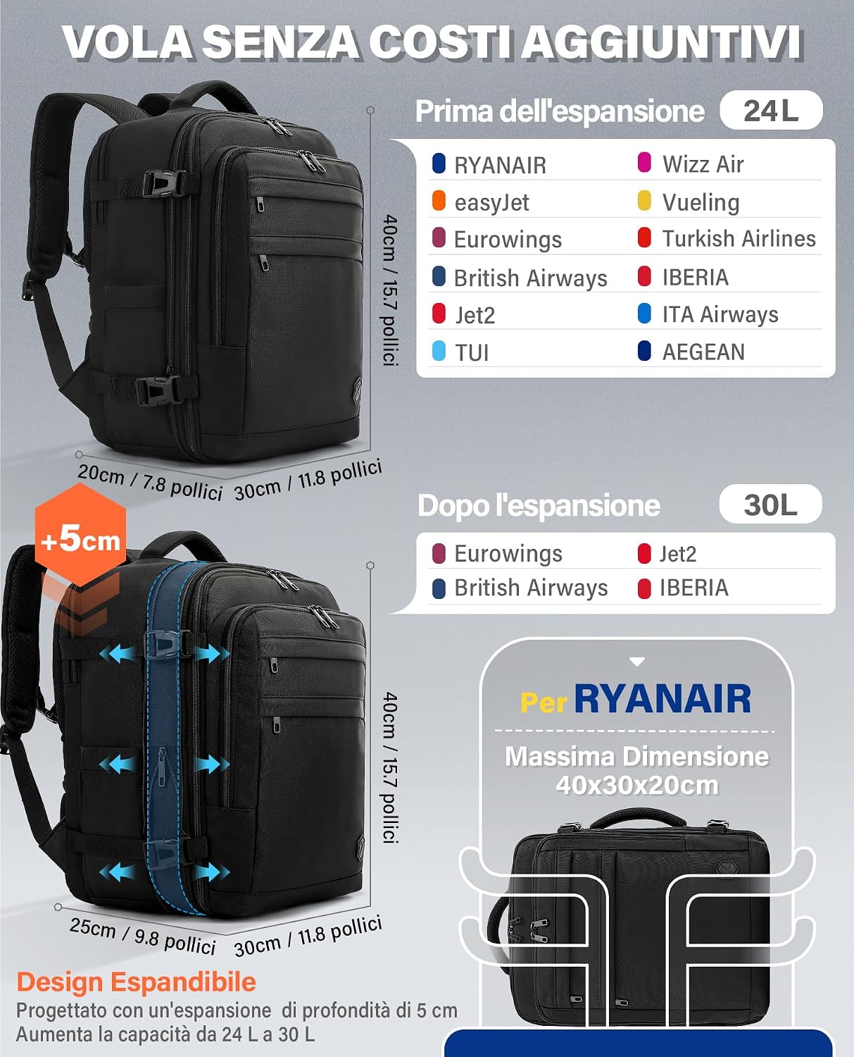 VANKEV-Airplane-Travel-Backpack-for-Ryanair-easyJet-Eurowings.jpg VANKEV Airplane Travel Backpack for Ryanair easyJet Eurowings