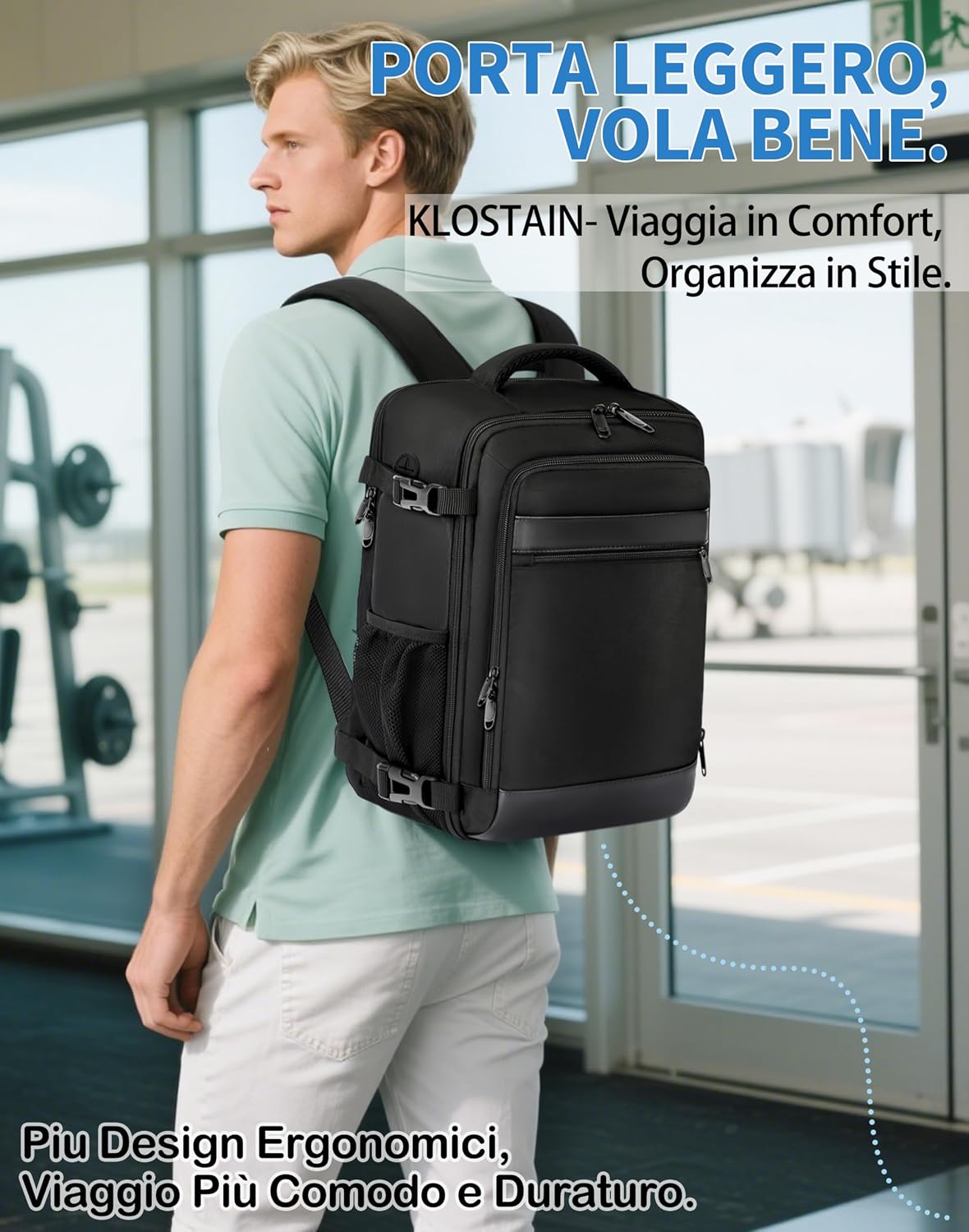 1791324074_Zaino-da-viaggio-KLOSTAIN-Easyjet-45-x-36-x-20-cm-30-L-borsa-da-cabina-per.jpg 1791324074 Zaino da viaggio KLOSTAIN Easyjet 45 x 36 x 20 cm 30 L borsa da cabina per