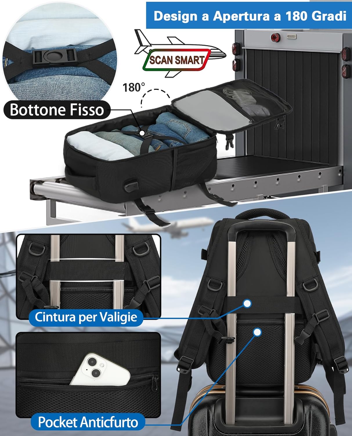 1791583269_Zaino-da-viaggio-KLOSTAIN-Easyjet-45-x-36-x-20-cm-30-L-borsa-da-cabina-per.jpg 1791583269 Zaino da viaggio KLOSTAIN Easyjet 45 x 36 x 20 cm 30 L borsa da cabina per