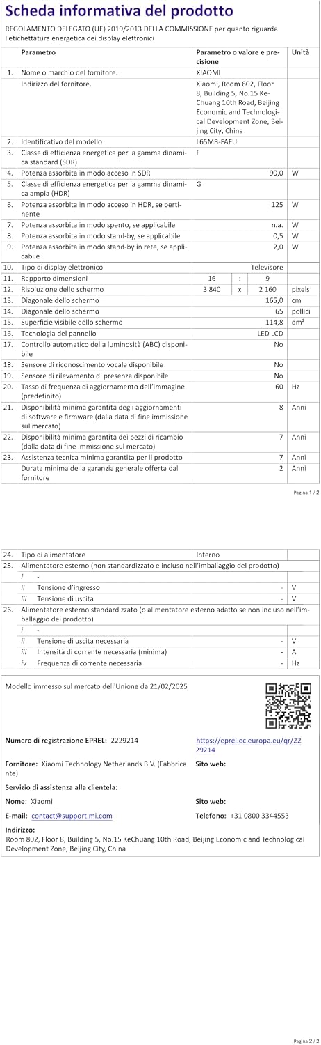 1793314819_Xiaomi-TV-F-65-65-pollici-165-cm-4K-UHD-Smart-TV-Fire-TV-Tripla.jpg 1793314819 Xiaomi TV F 65 65 pollici 165 cm 4K UHD Smart TV Fire TV Tripla