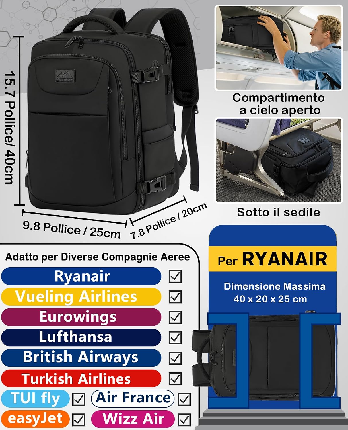 Zaino-Ryanair-40-x-20-x-25-–-Zaino-da-viaggio-–-Bagaglio-a-mano.jpg Zaino Ryanair 40 x 20 x 25 – Zaino da viaggio – Bagaglio a mano